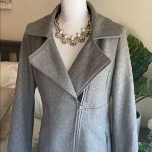 Grey Wool Peacoat EUC!!